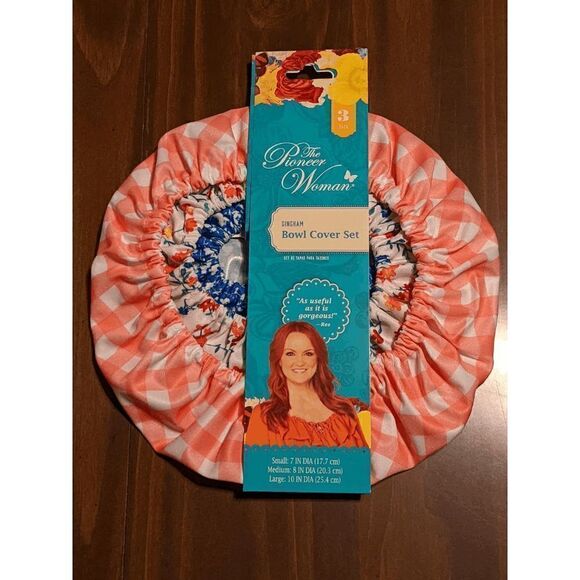 NWT The Pioneer Woman Floral Charming Check & Vintage Splatter 3-Piece Bowl Cove - Picture 1 of 5